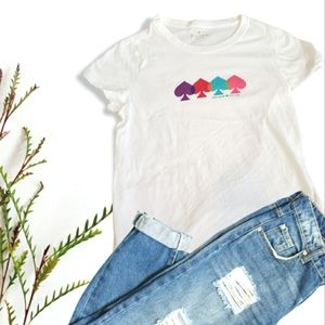 Kate spade shirt graphic baby tee womens size medium colorful t-shirt top